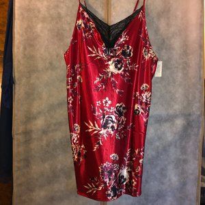 Red Floral Chemise